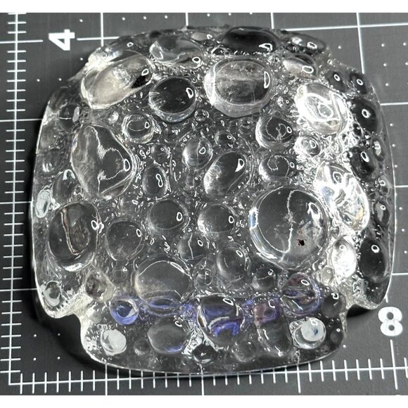 Libby Pebble Bubble Texture Art Glass Ashtray Cigarette Pipe MCM Set Of 2  4" - Picture 6 of 6